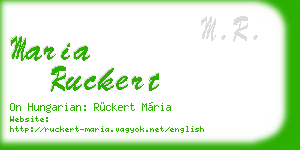 maria ruckert business card