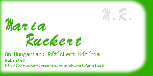 maria ruckert business card